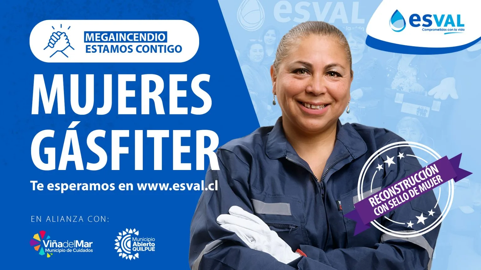 Curso de Gasfitería para Mujeres en zonas afectadas por mega incendio: Esval abre plataforma de postulación