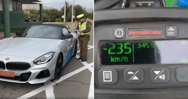 Conductor detenido por exceso de velocidad en Ruta 68: Alcanzó los 235 km/h en vehículo de alta gama