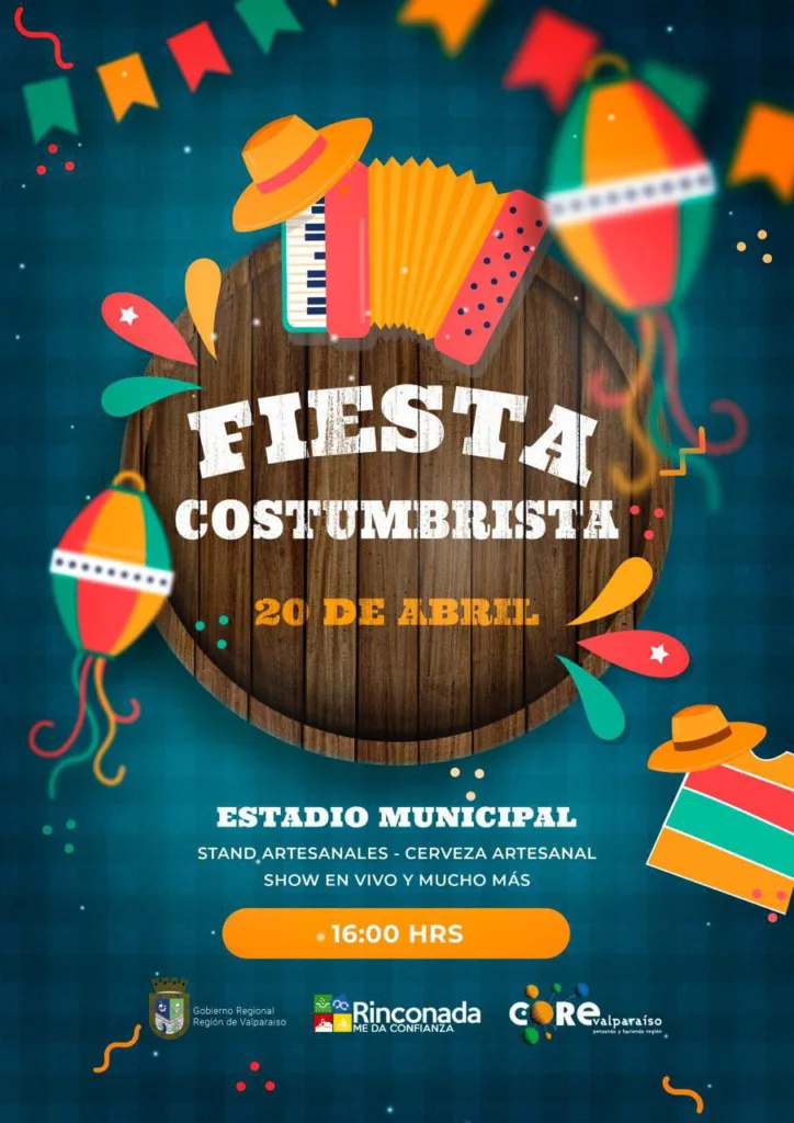 Invitación a la Fiesta Costumbrista en Rinconada el próximo sábado 20 de abril