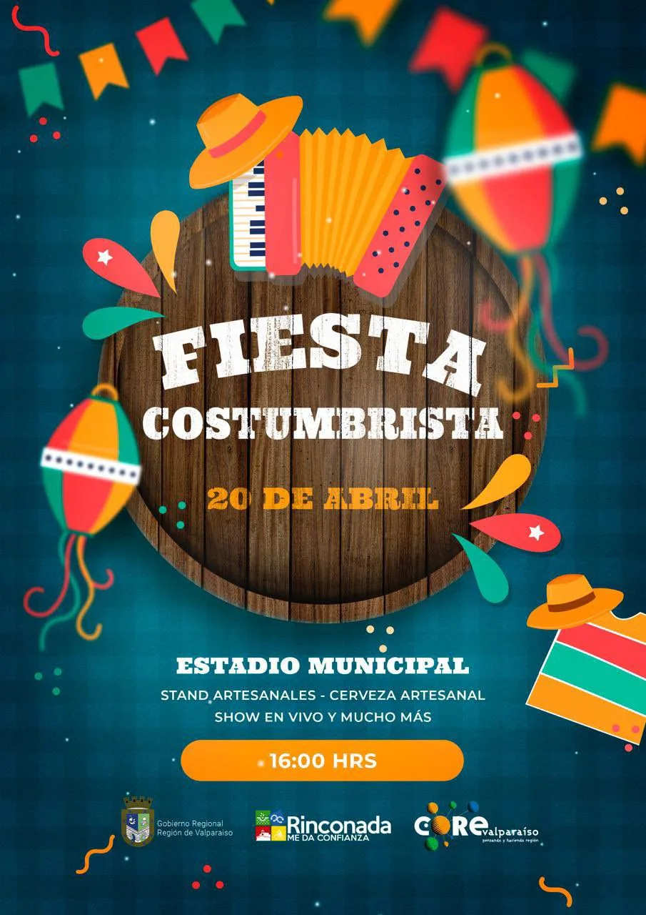 Invitación a la Fiesta Costumbrista en Rinconada el próximo sábado 20 de abril