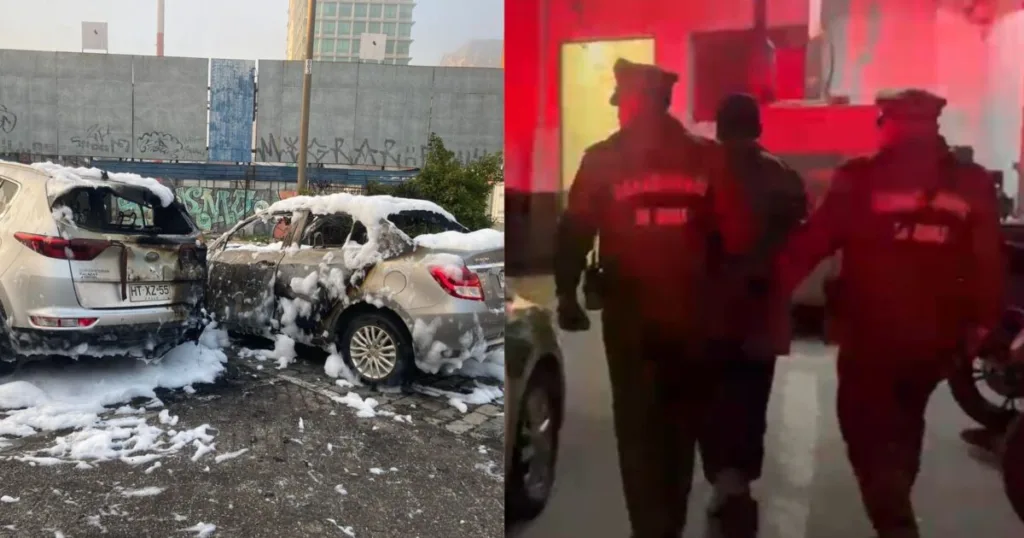 Detienen en Concepción al presunto autor del incendio de dos vehículos frente al Gobierno Regional del Biobío