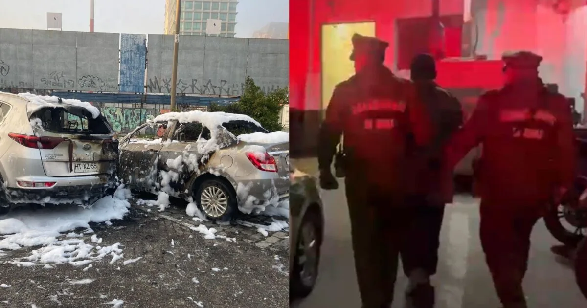 Detienen en Concepción al presunto autor del incendio de dos vehículos frente al Gobierno Regional del Biobío