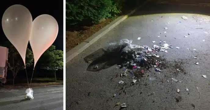 Corea del Norte reanuda provocaciones: lanza globos con basura y excremento hacia Corea del Sur