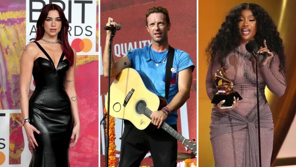 Cómo Ver en Vivo los Conciertos de Coldplay y Dua Lipa en Glastonbury 2024