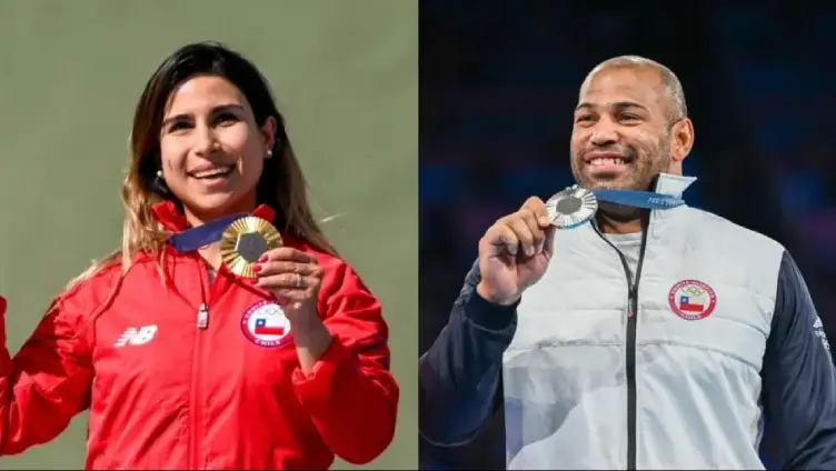 Francisca Crovetto y Yasmani Acosta reciben homenaje en La Moneda tras sus logros en París 2024