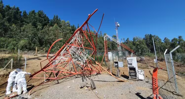 Derriban antenas de vigilancia contra incendios en la región del Biobío