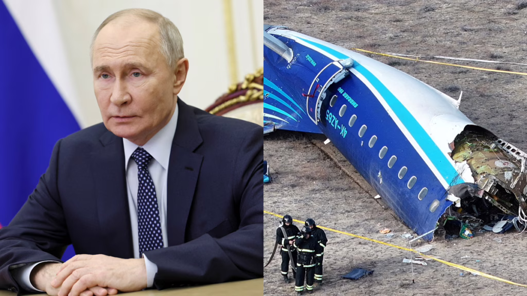 Putin admite actividad antiaérea rusa durante accidente de avión de Azerbaijan Airlines