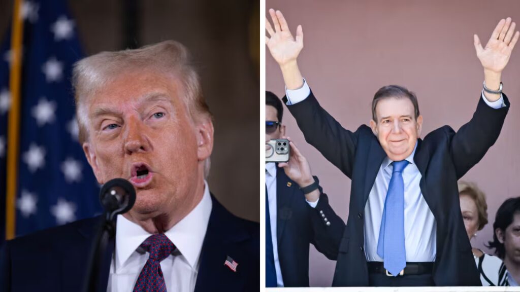 Trump reconoce a Edmundo González como presidente electo y critica represión en Venezuela