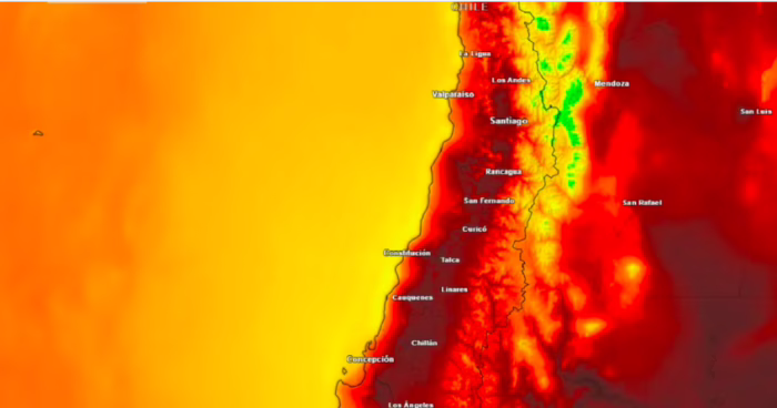 Marchigüe registra la temperatura más alta en Chile con 41,9°C en plena ola de calor