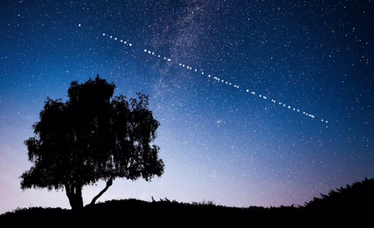 Así podrás ver el “tren de satélites” de Starlink esta semana desde distintas regiones de Chile