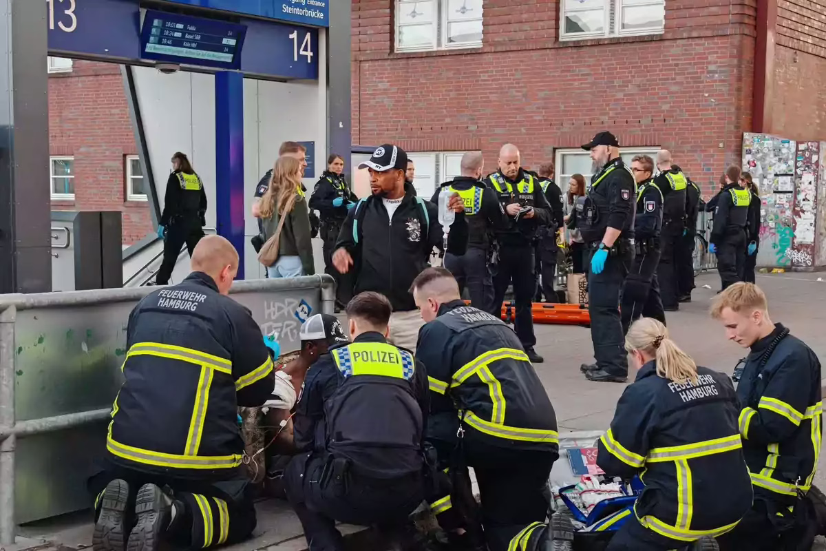 Terror en Hamburgo: mujer apuñala a 12 personas en estación de trenes