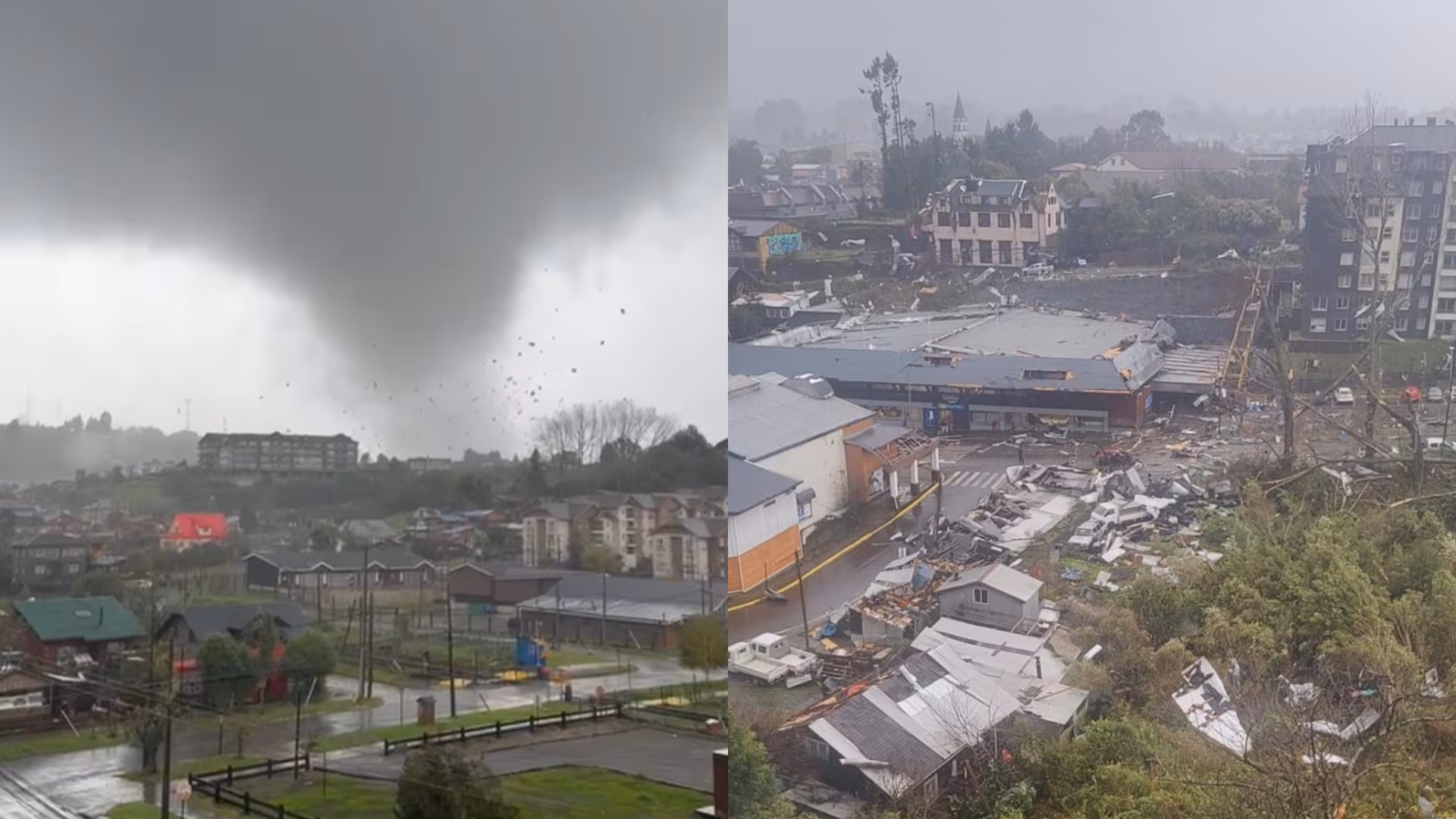 Tornado en Puerto Varas deja 19 heridos y 250 viviendas dañadas: Restablecen agua potable y avanza recuperación eléctrica