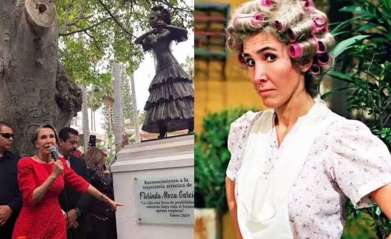 Fans piden retirar estatua de Florinda Meza tras estreno de serie sobre Chespirito