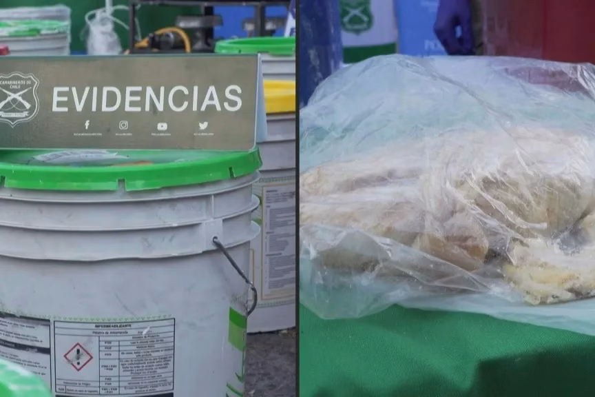 Incautan en Talcahuano 40 toneladas de químico clave para producir metanfetamina con destino a Bolivia