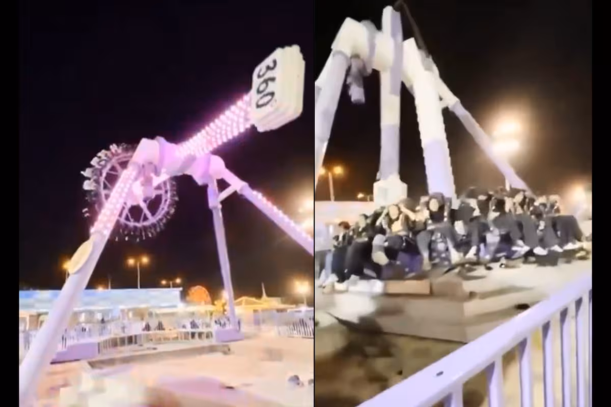 Colapso de juego mecánico causa pánico en parque de Arabia Saudita: más de 20 personas resultaron heridas