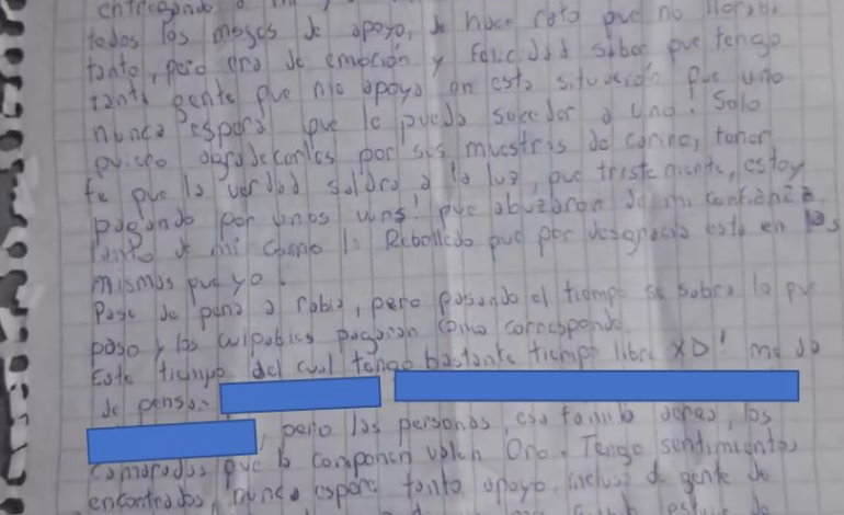 “Estoy pagando por otros”: exfuncionario de la FACh escribe emotiva carta desde la cárcel por caso de tráfico