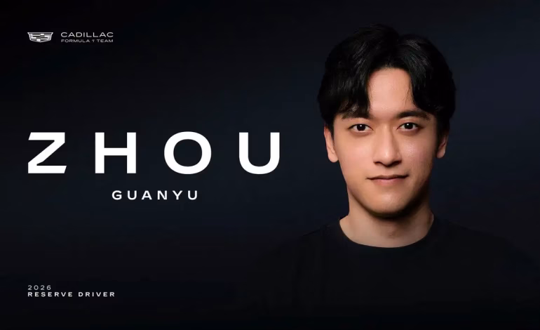 Cadillac anunció la incorporación de Zhou Guanyu como piloto de reserva para la temporada 2026 de la Fórmula 1, completando su estructura deportiva de cara a su debut como nueva escudería.