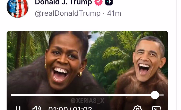 Trump difunde video racista sobre los Obama y desata una ola de condenas en Estados Unidos