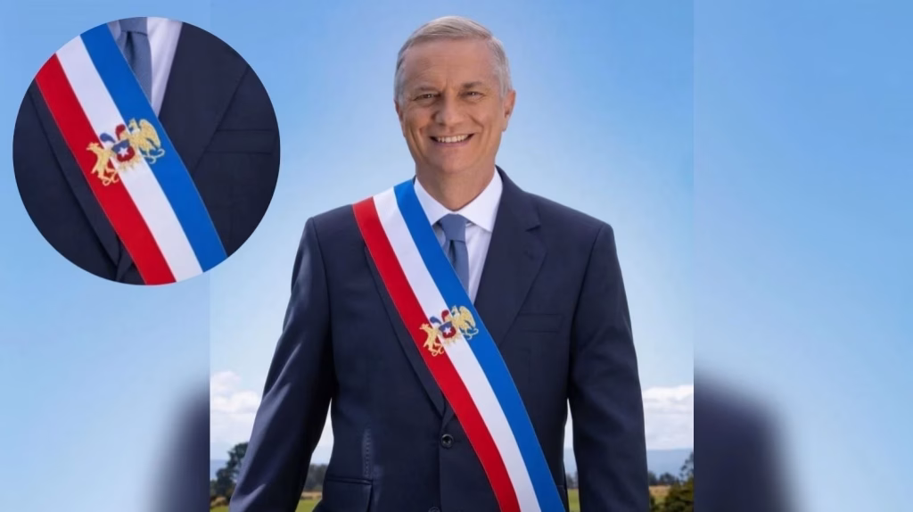 Contraloría descarta irregularidad por uso del escudo en la banda presidencial de José Antonio Kast