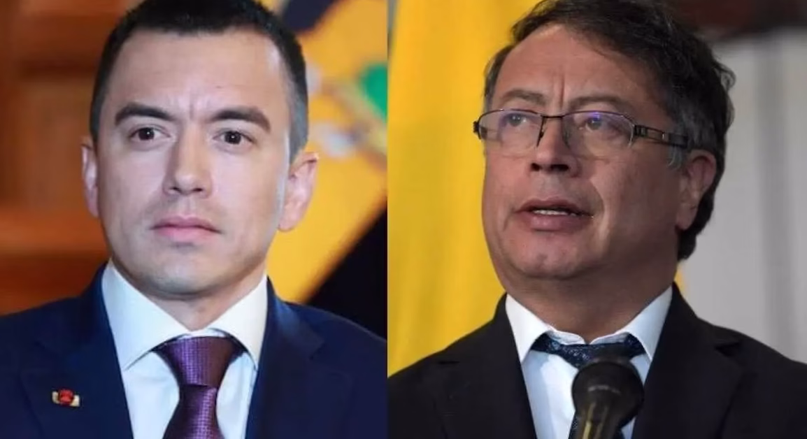 Crisis entre Ecuador y Colombia escala tras acusaciones cruzadas entre Noboa y Petro